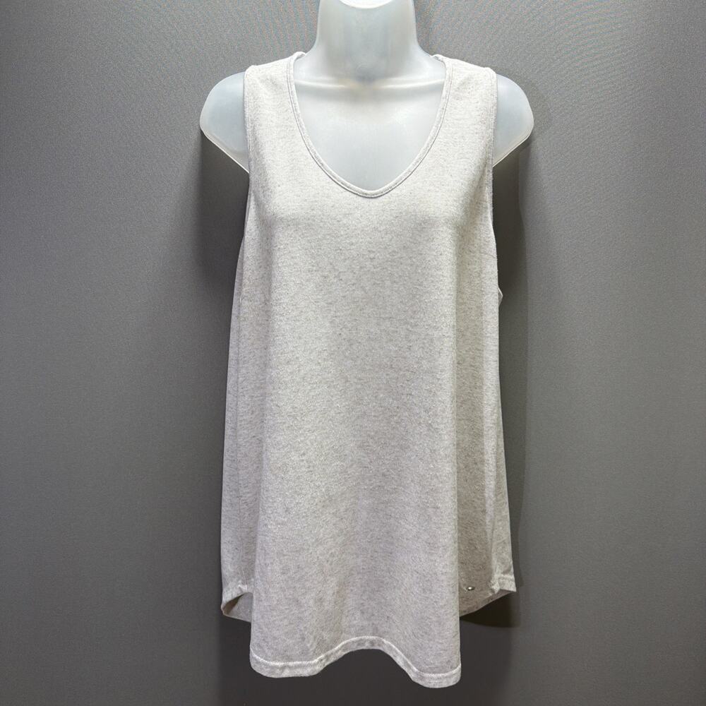 Southern Shirt Co Tank Top Womens Size XL Heather Tan Knit Linen Blend Stretch